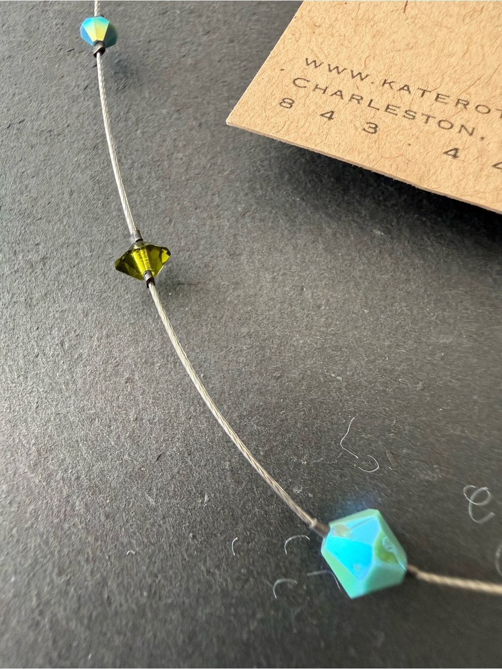 Kate Rothra Multi-Color Bead Necklace & Earrings Set-Quarantine Collection - Picture 4 of 5